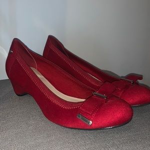 Red Dana Buchman Kitten Heels